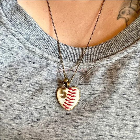 Custom Number Necklace Varsity Number Pendant With Chain for Baseball,  Softball, Football and All Sports - Etsy