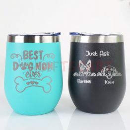 Best Dog Mom Ever Just Ask Personalized 12oz Tumbler