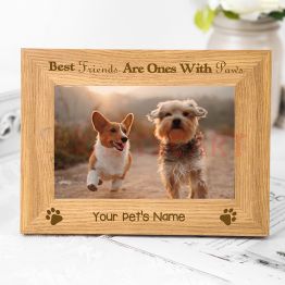 Best Friends Are Ones With Paws Wooden Photo Frame