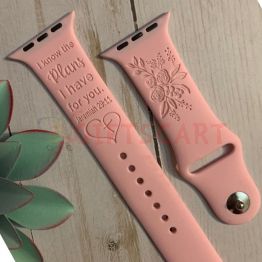 Jeremiah 2911: I know the plans I have for you engraved Silicone  Watch Band for Apple, Samsung and Fitbit