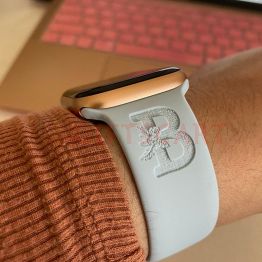 Custom engraved Silicone Watch Band for Apple, Samsung and Fitbit 