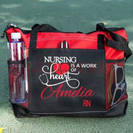 Nursing Is a Work of Heart Tote Bag