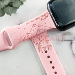 Not All Who Wander Are Lost Soft Silicone Watch Band for Apple, Samsung and Fitbit 