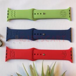Zodiac Sign Custom engraved Silicone  Watch Band for Apple, Samsung and Fitbit