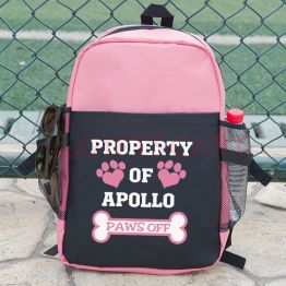 SALE! Property of Dogs Name Personalized  Backpack