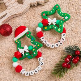 Christmas Baby Toy, Christmas Tree Teething Toy, Silicone teething toy
