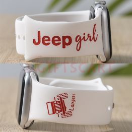  Colorful JEEP GIRL Watch Band, Silicone Watch Band for Apple, Samsung and Fitbit