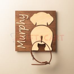 Personalized Wooden Dog Leash Hook