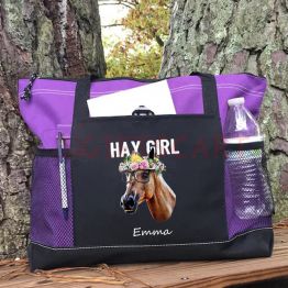 Hay Girl Horse Tote Bag
