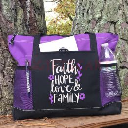 Jesus Christian Tote Bag Faith Hope Love Family Tote Bag