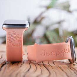 Engraved Watch Band JEEP GIRL for  Apple, Samsung and Fitbit Watch Band