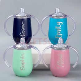 Personalized Sippy Cup, Stainless Steel Toddler Cup