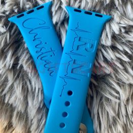 RN Engraved Watch Band, Personalized Registered Nurse Watch Band for Apple, Samsung and Fitbit 