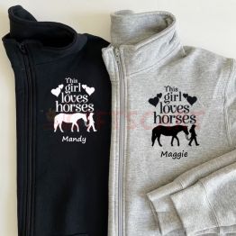 This Girl Loves Horses Pullover Sweatshirt  Jacket Gift