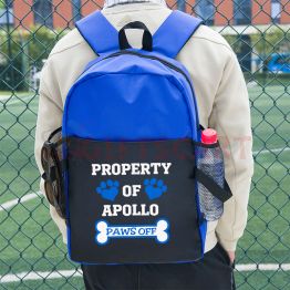 SALE! Property of Dogs Name Personalized  Backpack