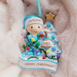 Personalised Christmas Decoration For Baby, First Christmas Ornament