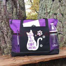 The World's Best Cat Mom Tote Bag, Personalized Tote Bag, Custom Tote Bag