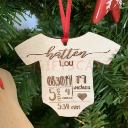 Personalized Baby's First Christmas, Wood Ornament