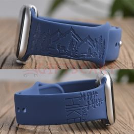 Take a Hike Watch Band, Silicone Watch Band for Apple, Samsung and Fitbit, Deer Mountain Watch Band