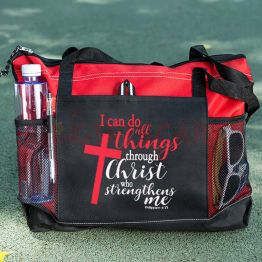 I can do all things through Christ Who strengthens me Tote Bag