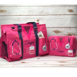 Nurse Canvas Tote Bag Embroidery Tote Bag for Nurses